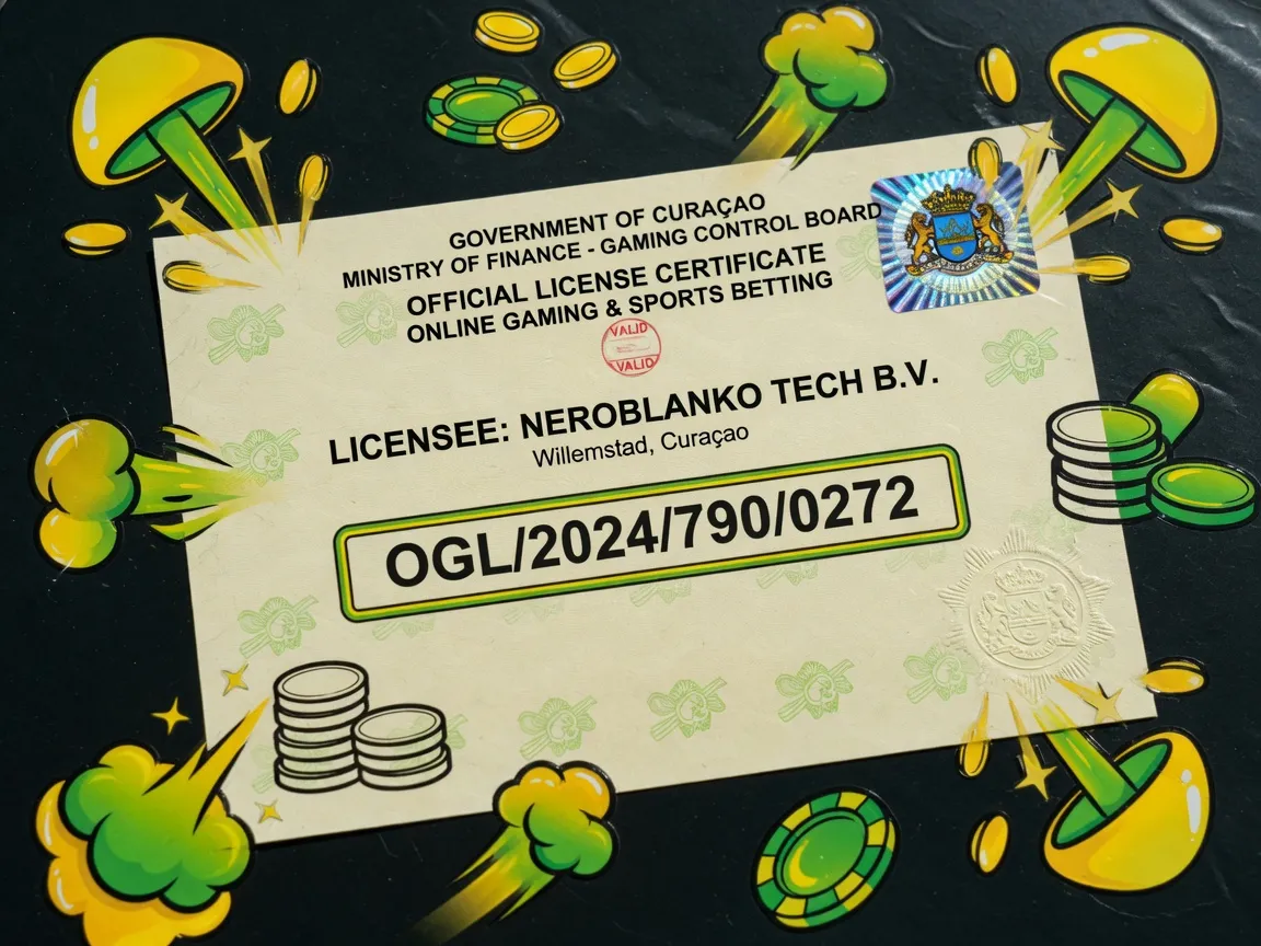 Curacao gambling license OGL/2024/790/0272 for Boomzino Canada operated by Neroblanko Tech B.V.