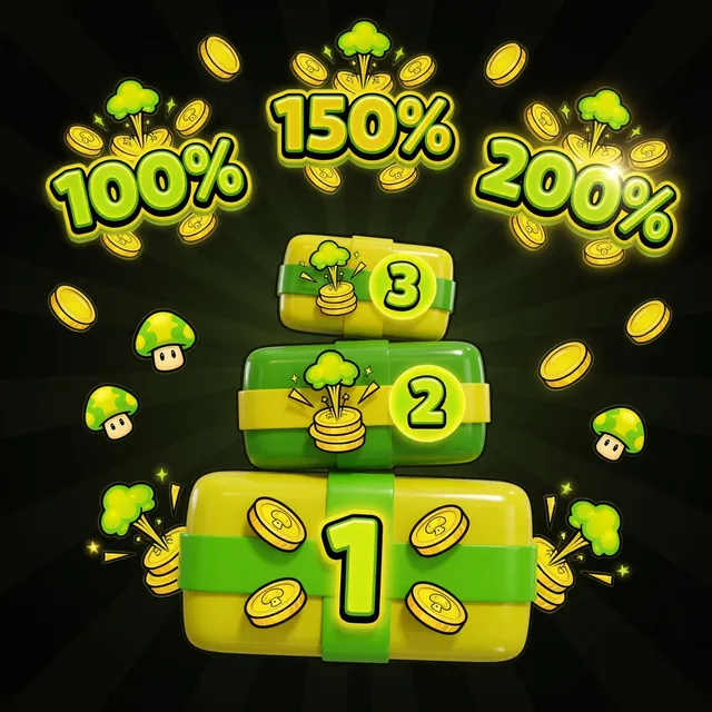 Welcome package bonus for first three deposits in the Boomzino app, boosting your starting balance with the welcome offer.